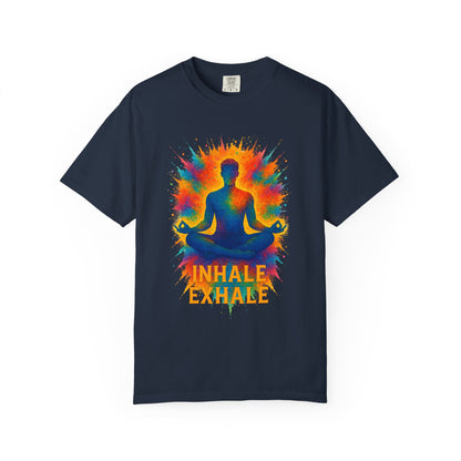 "Inhale Exhale" Mindfulness Tee | Yoga & Meditation Gift, Bohemian Style Shirt