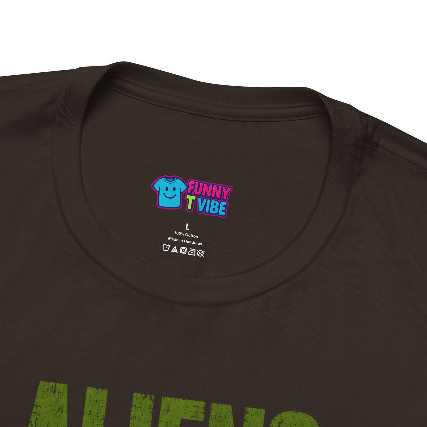 Aliens Are Coming Act Natural T-Shirt | Funny Alien UFO Graphic Tee