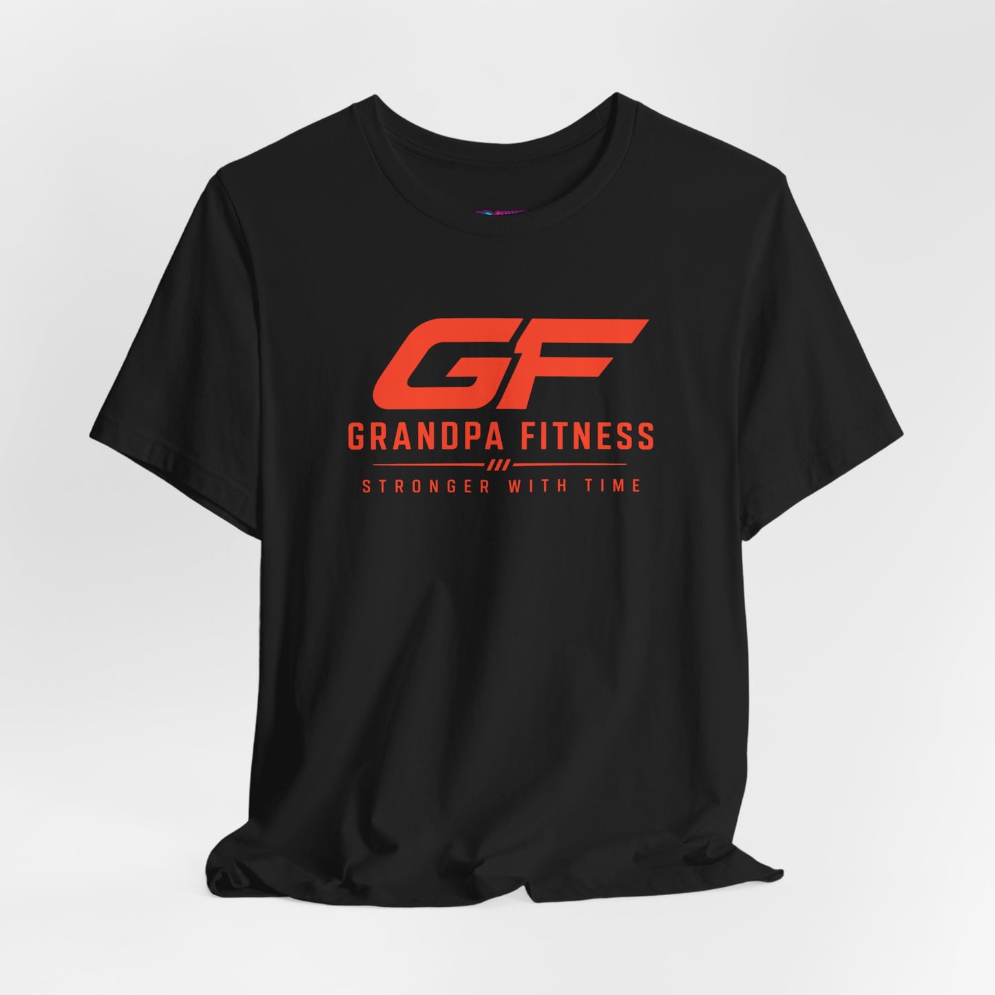 GF Grandpa Fitness Stronger With Time T-Shirt | Grandpa Gym Shirt for Active Men