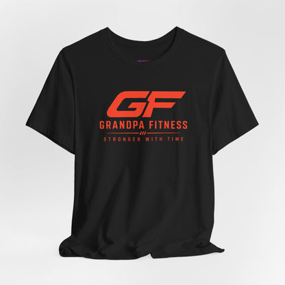 GF Grandpa Fitness Stronger With Time T-Shirt | Grandpa Gym Shirt for Active Men