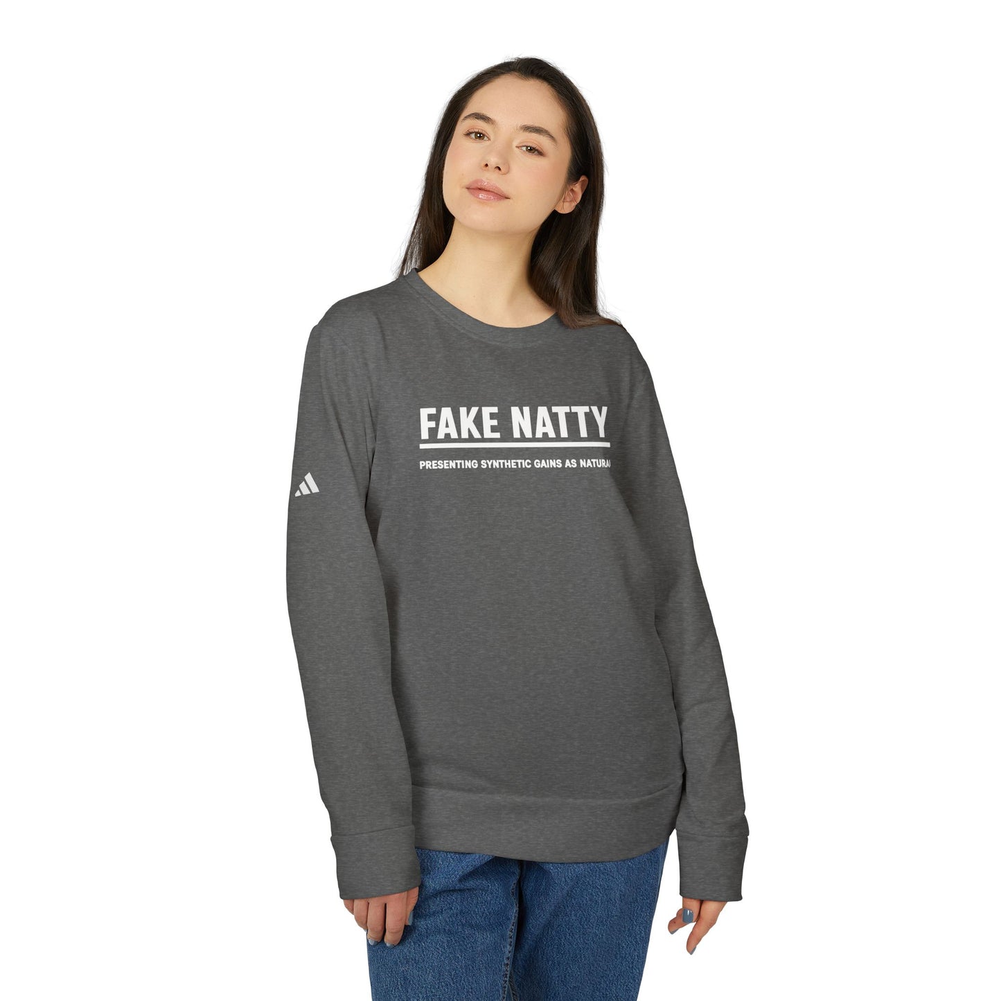 Adidas Fake Natty Crewneck Gym Humor Sweatshirt