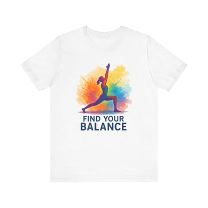 Colorful Yoga T-Shirt | Unisex Fitness Shirt, Mindfulness & Wellness Gift