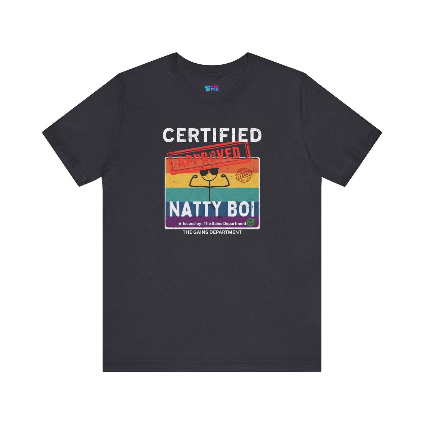 Funny Certified Natty Boi Unisex Jersey Tee - Trendy & Fun T-Shirt for Gym Enthusiasts