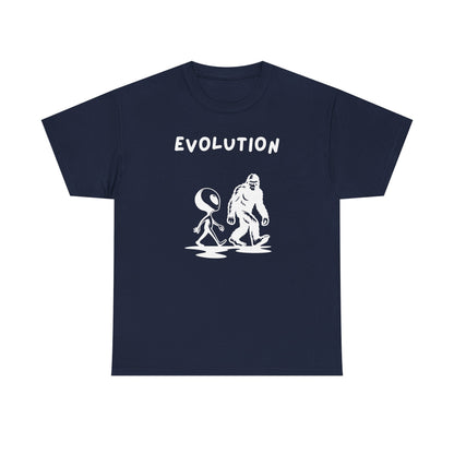 Bigfoot & Alien Evolution T-Shirt | Funny Sci-Fi & Cryptid Graphic Tee
