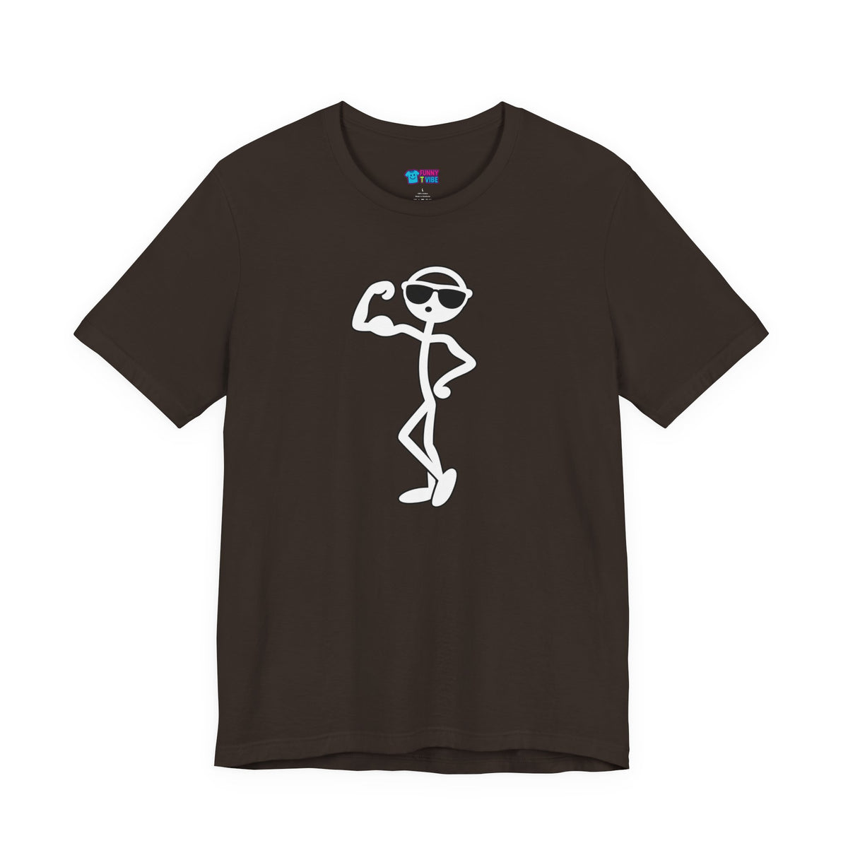 Funny Stick Figure Bodybuilding Front & Back T-Shirt