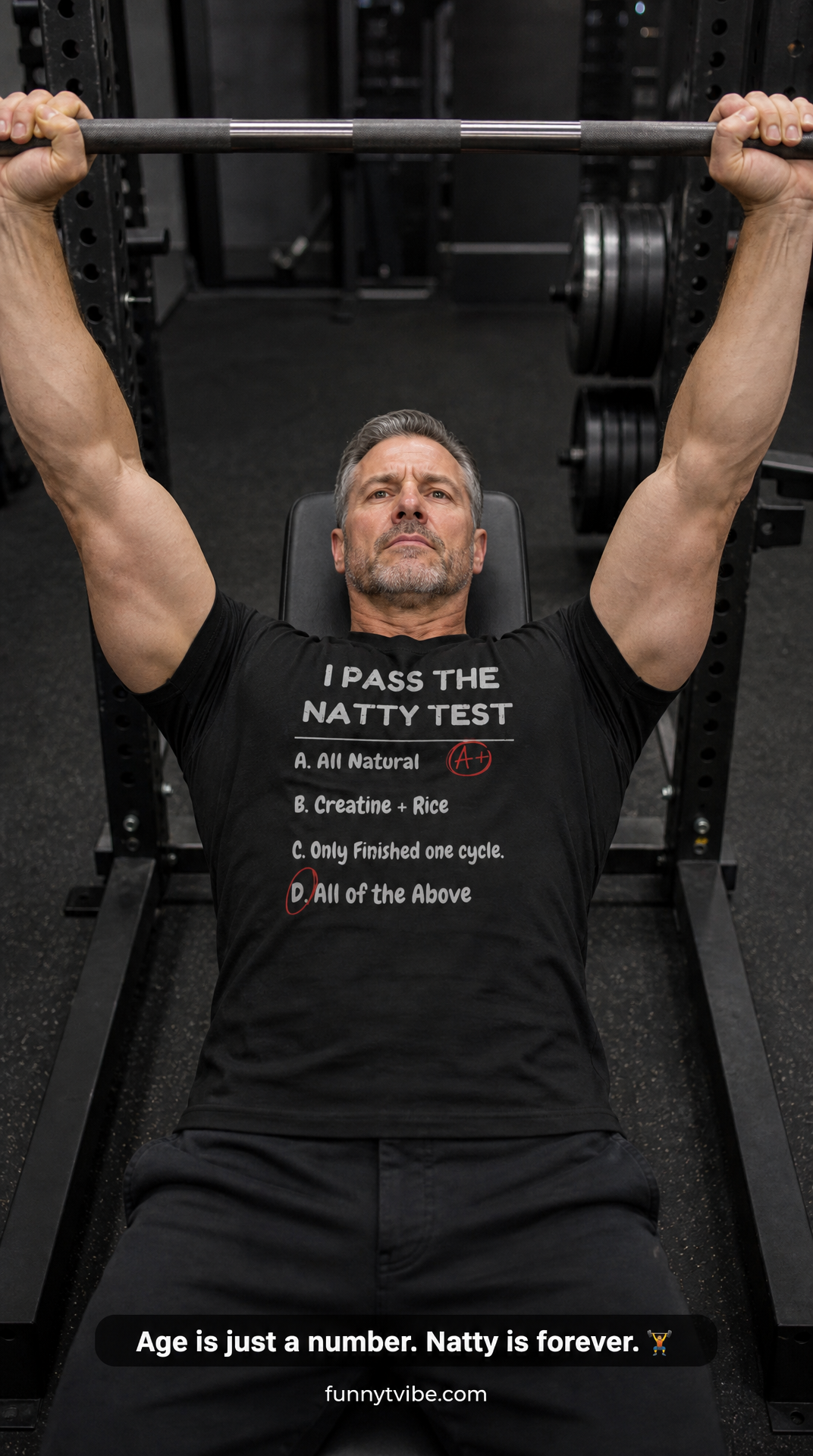 Distressed "I Pass the Natty Test" Funny Unisex T-Shirt | Fitness & Gym Gift