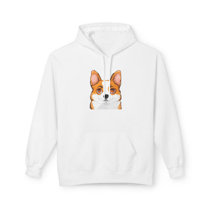 Corgi Hoodie, Corgi Face Pullover Cute Pembroke Welsh Corgi Hoodie for Dog Lovers