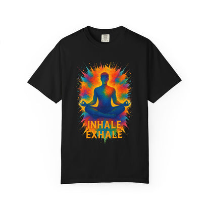 "Inhale Exhale" Mindfulness Tee | Yoga & Meditation Gift, Bohemian Style Shirt