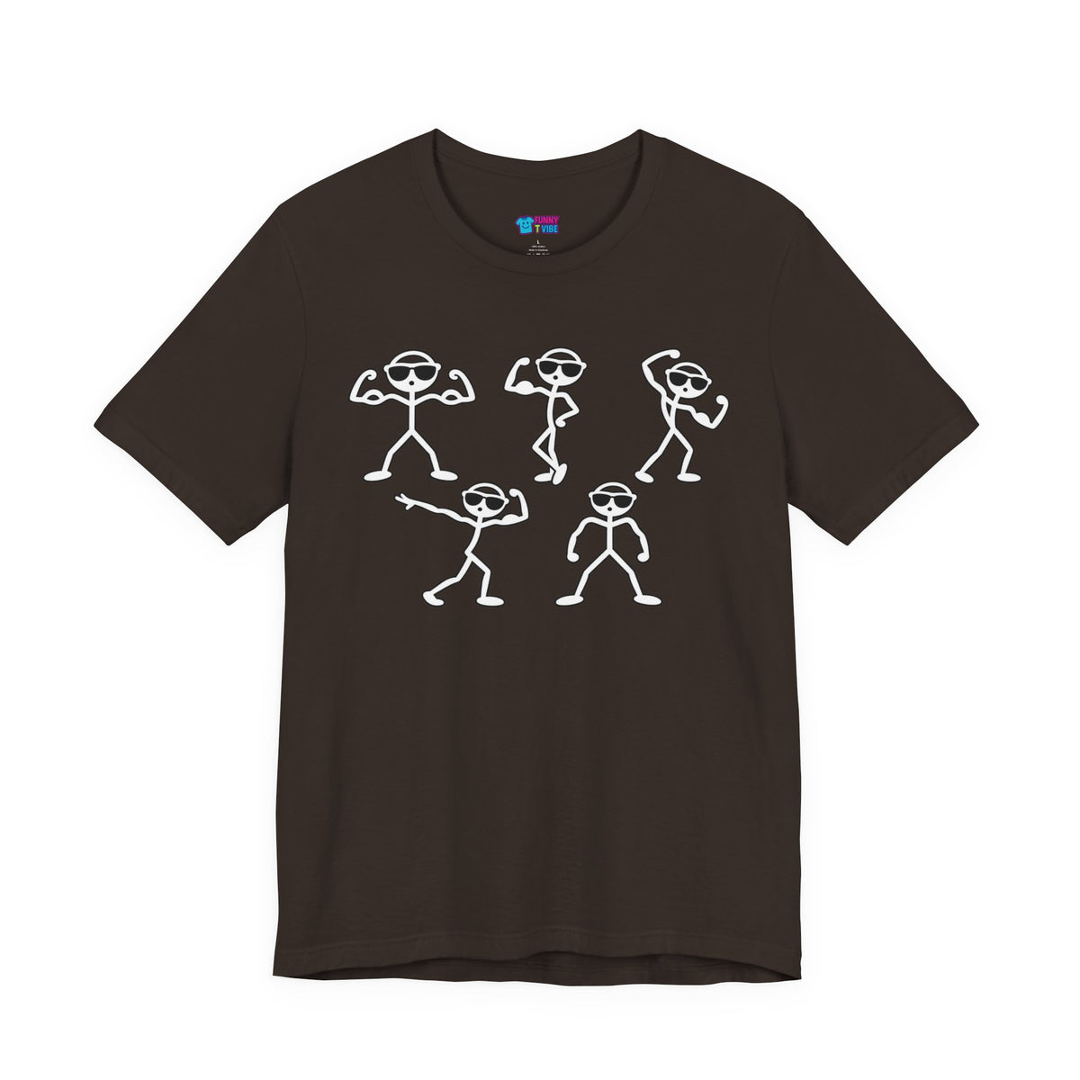 Funny Stick Figure Bodybuilding Graphic T-Shirt