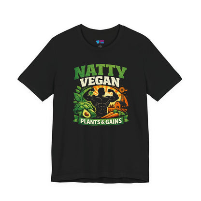 Natty Vegan T-Shirt | Plants & Gains Gym Tee