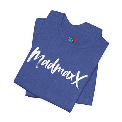 Back-Print Tee — Bold Brush Script "MONNG YKTU!" Casual Graphic T-Shirt