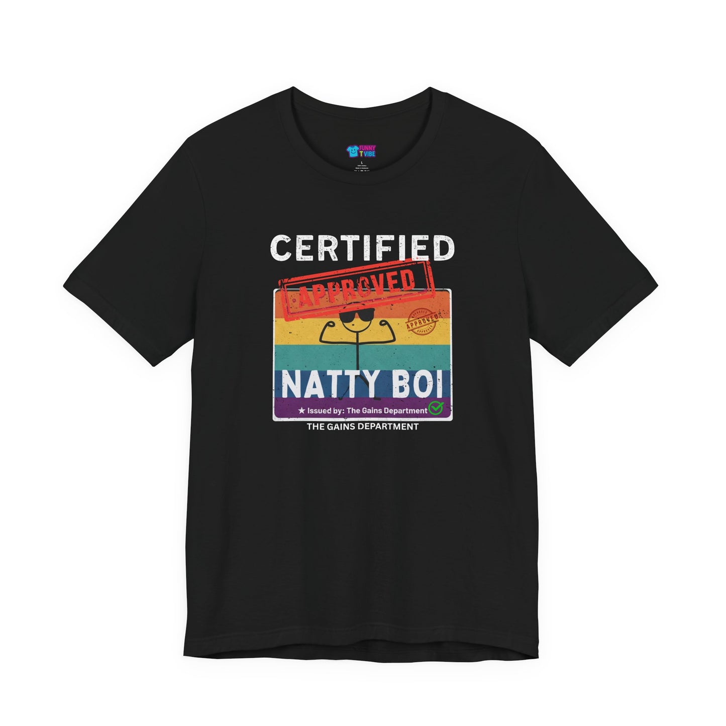 Funny Certified Natty Boi Unisex Jersey Tee - Trendy & Fun T-Shirt for Gym Enthusiasts