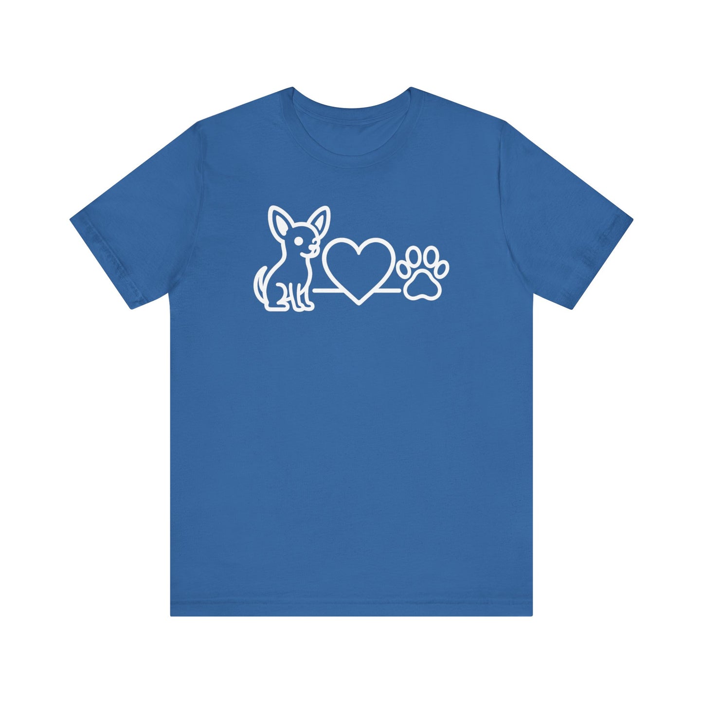 Cute Chihuahua T-Shirt, Unisex Pet Lover Tee, Dog Love Shirt, Animal Rescue Gift, Heart & Paw Design