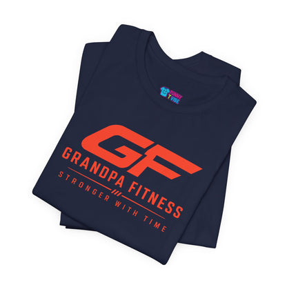 GF Grandpa Fitness Stronger With Time T-Shirt | Grandpa Gym Shirt for Active Men