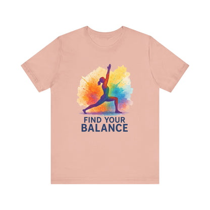 Colorful Yoga T-Shirt | Unisex Fitness Shirt, Mindfulness & Wellness Gift
