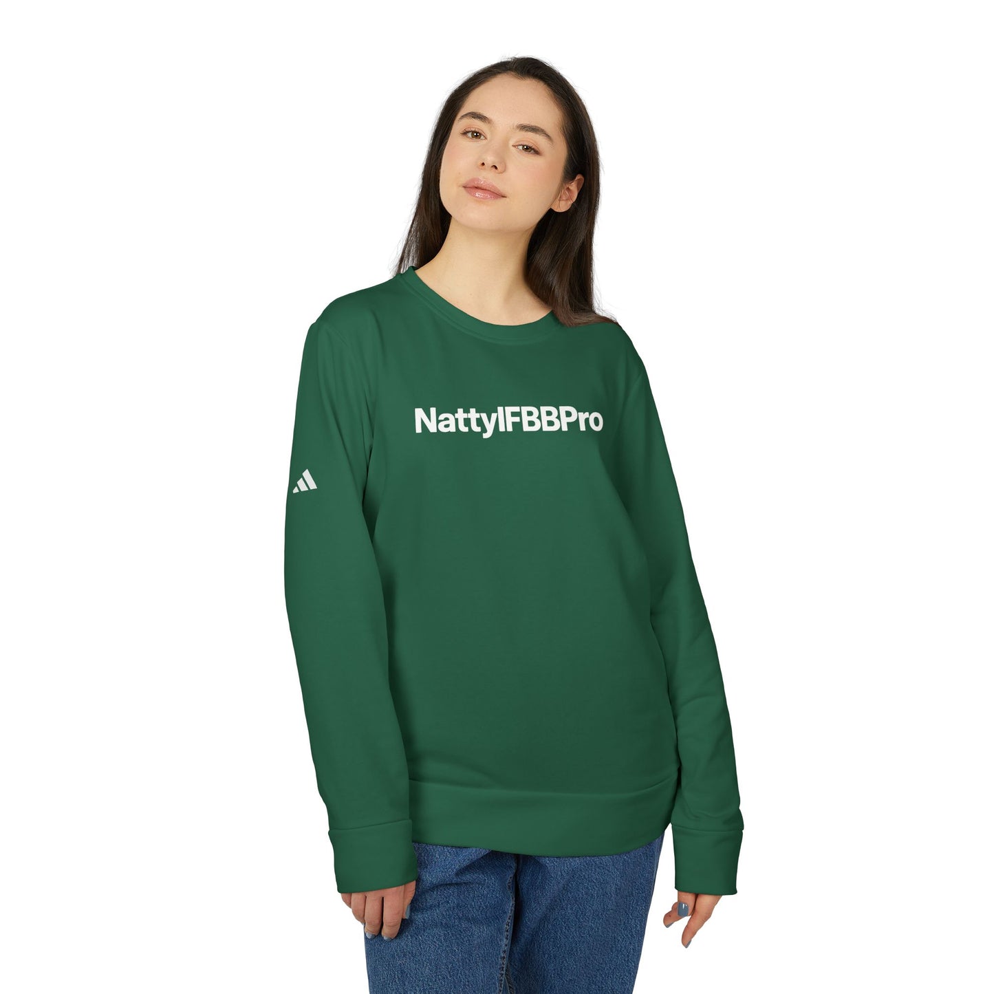 Adidas Natty IFBB Pro Crewneck Gym Fleece Sweatshirt