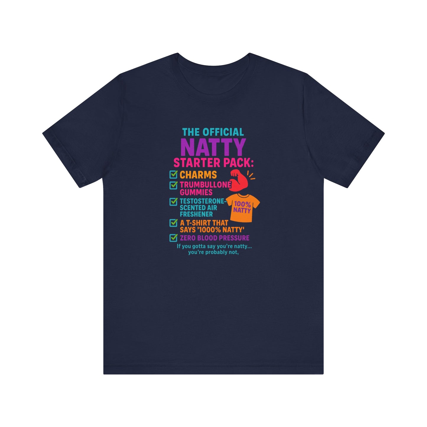 Official Natty Starter Pack Unisex Tee - 100% Natty Design for Fitness Enthusiasts