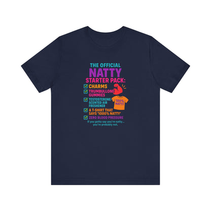Official Natty Starter Pack Unisex Tee - 100% Natty Design for Fitness Enthusiasts