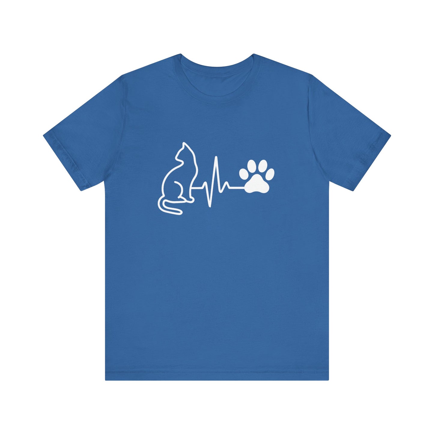 Cat Love Tee - Heartbeat Design, Pet Lover Gift, Cat Owner Shirt, Cute Cat Tee, Animal Lovers Apparel