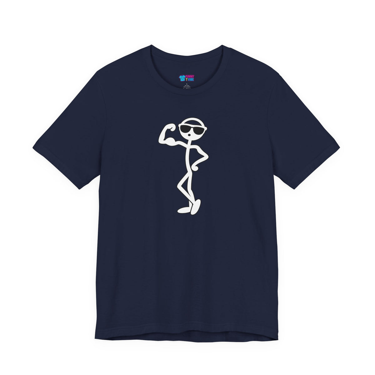 💪 Funny Flexing Stick Figure Gym T-Shirt