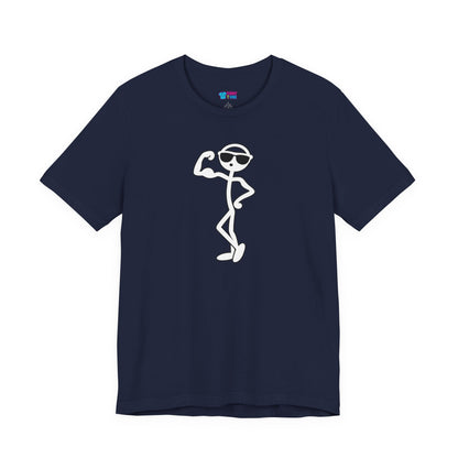 💪 Funny Flexing Stick Figure Gym T-Shirt