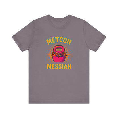 CrossFit Metcon Messiah T-Shirt | Funny Workout Tee, Unisex Fitness Gift for Lifters