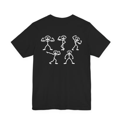Funny Stick Figure Bodybuilding Front & Back T-Shirt