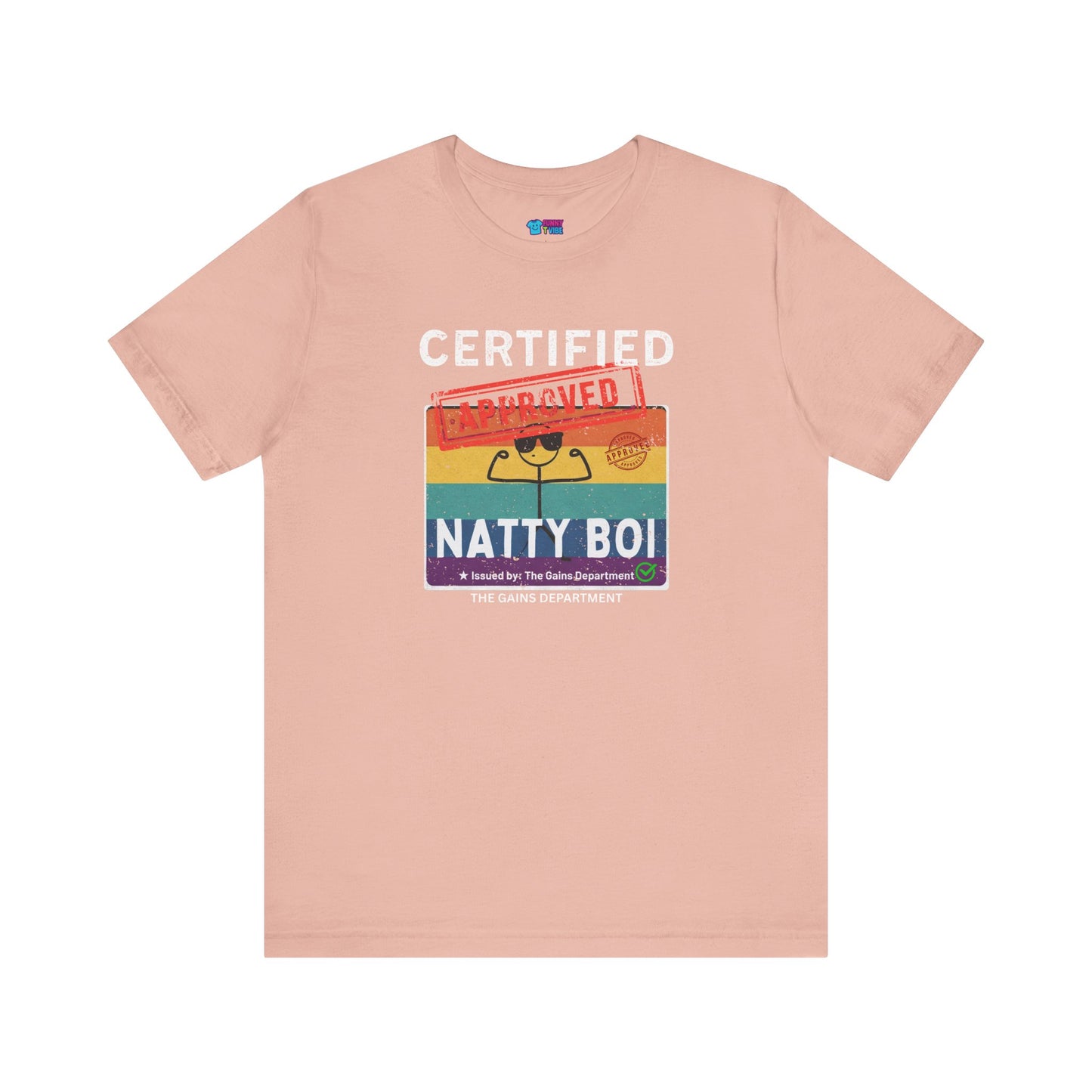 Funny Certified Natty Boi Unisex Jersey Tee - Trendy & Fun T-Shirt for Gym Enthusiasts