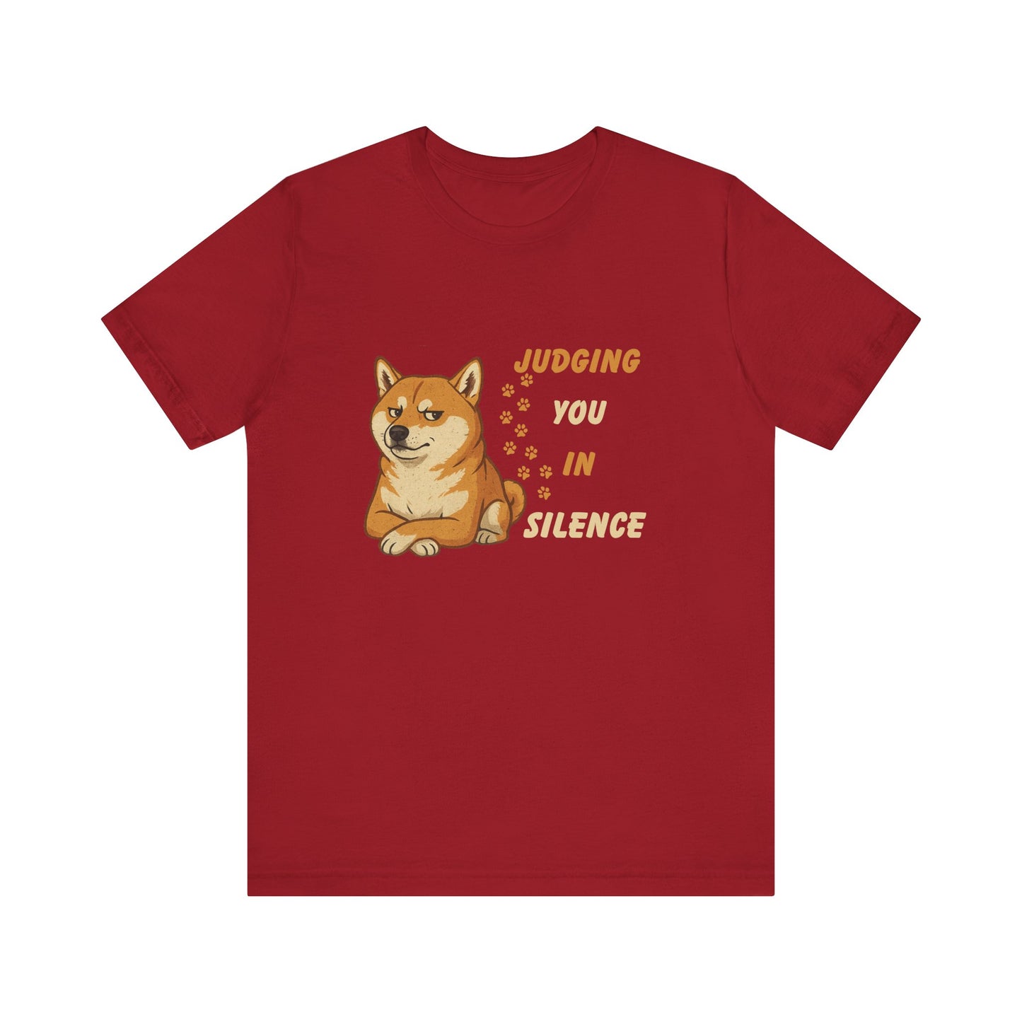 Funny Shiba Inu Judgment T-Shirt - Unisex Jersey Tee for Pet Lovers