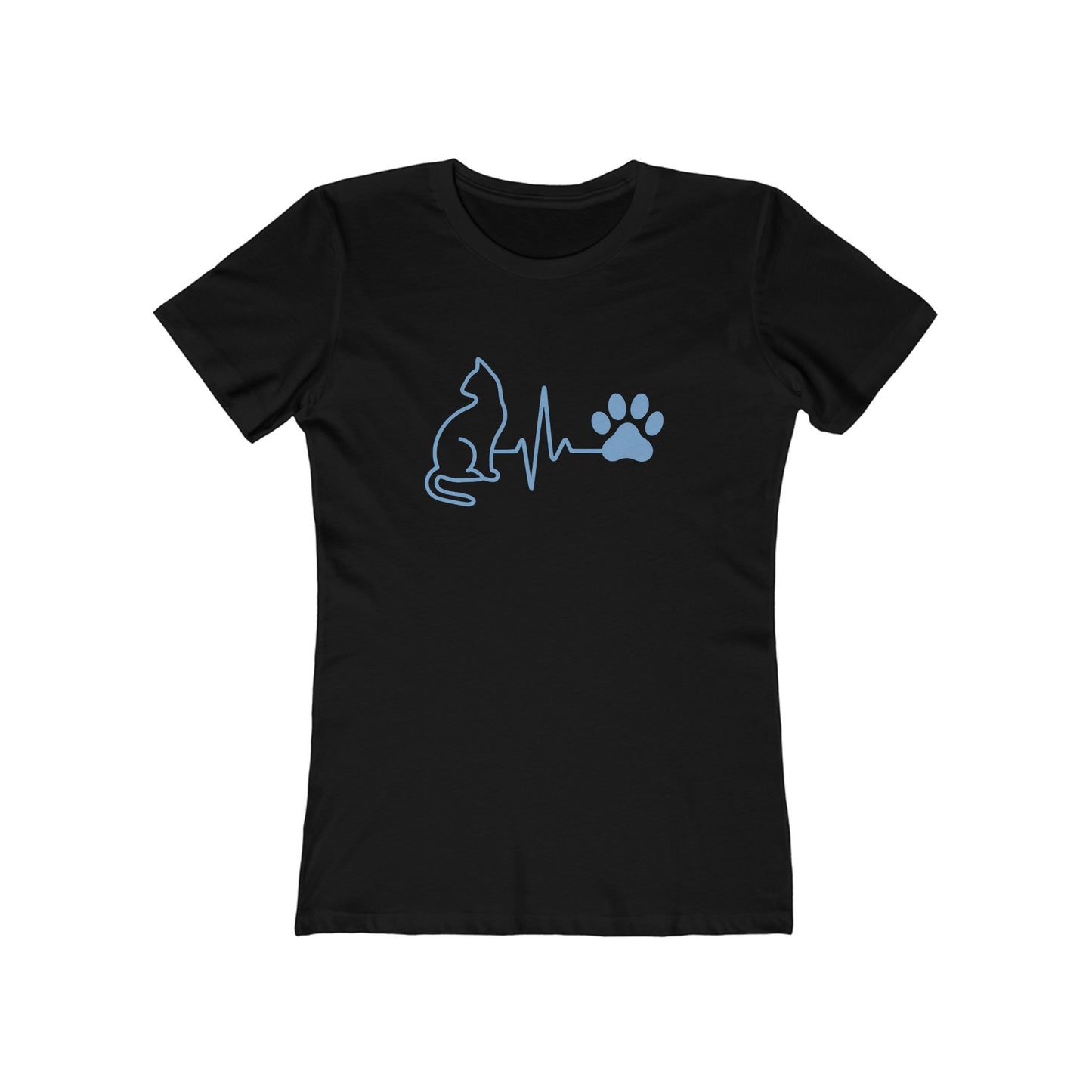 Cat & Dog Heartbeat T-Shirt | Women's Animal Lover Tee, Funny Pet Owner Gift