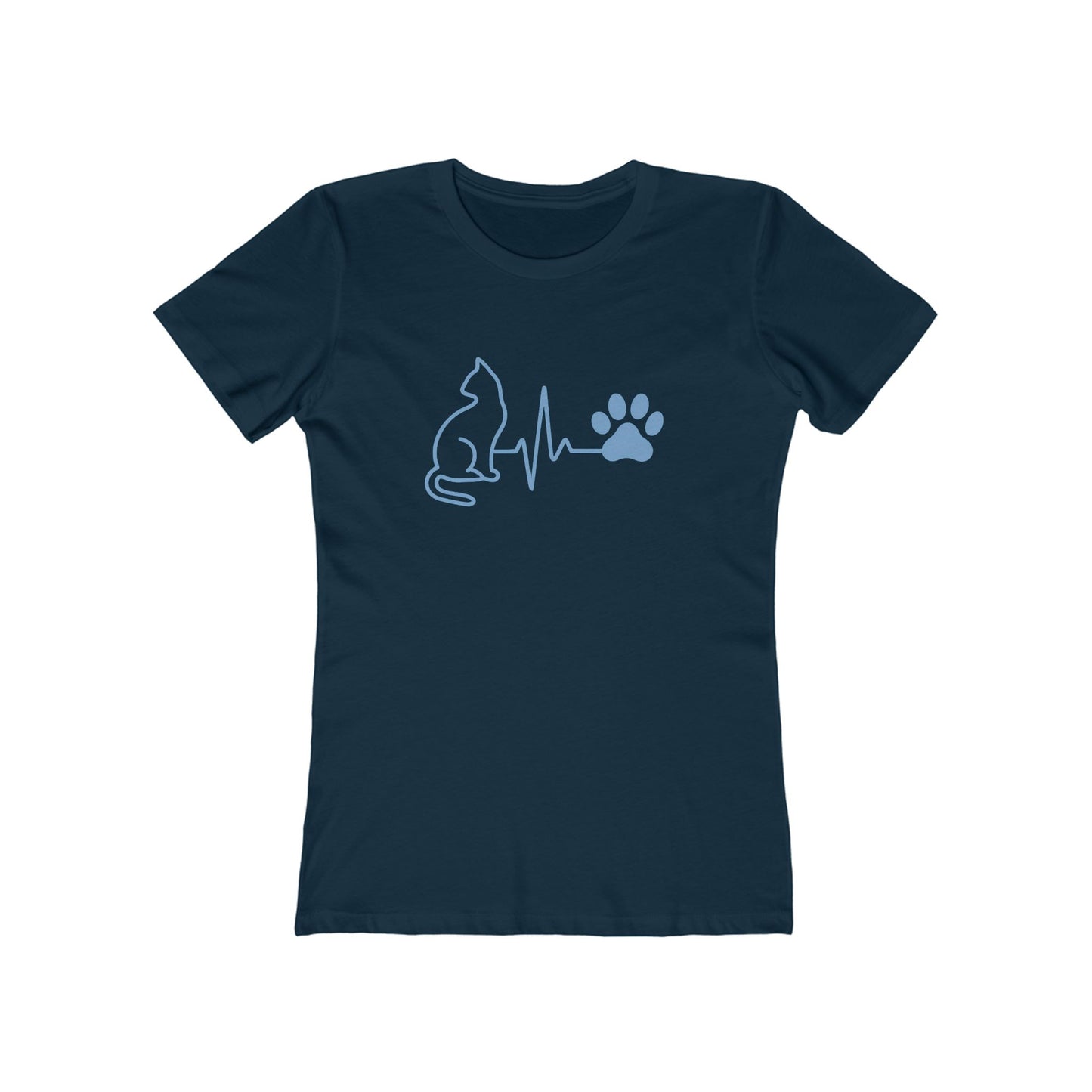 Cat & Dog Heartbeat T-Shirt | Women's Animal Lover Tee, Funny Pet Owner Gift