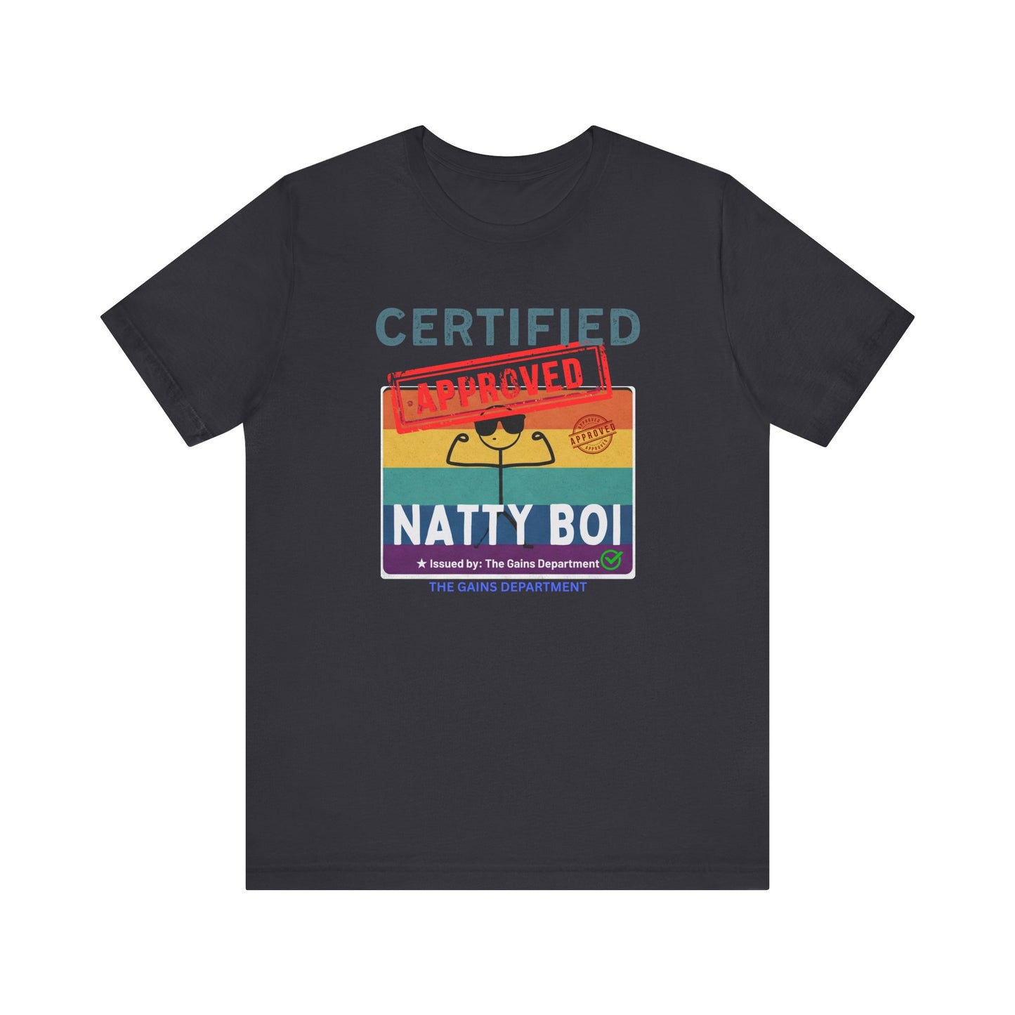 Certified Natty Boi Unisex Tee - Funny Gym Shirt for Fitness Lovers