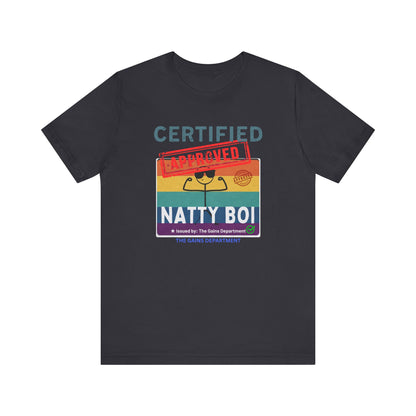 Certified Natty Boi Unisex Tee - Funny Gym Shirt for Fitness Lovers