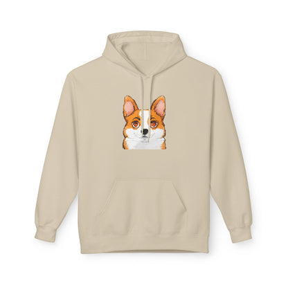 Corgi Hoodie, Corgi Face Pullover Cute Pembroke Welsh Corgi Hoodie for Dog Lovers