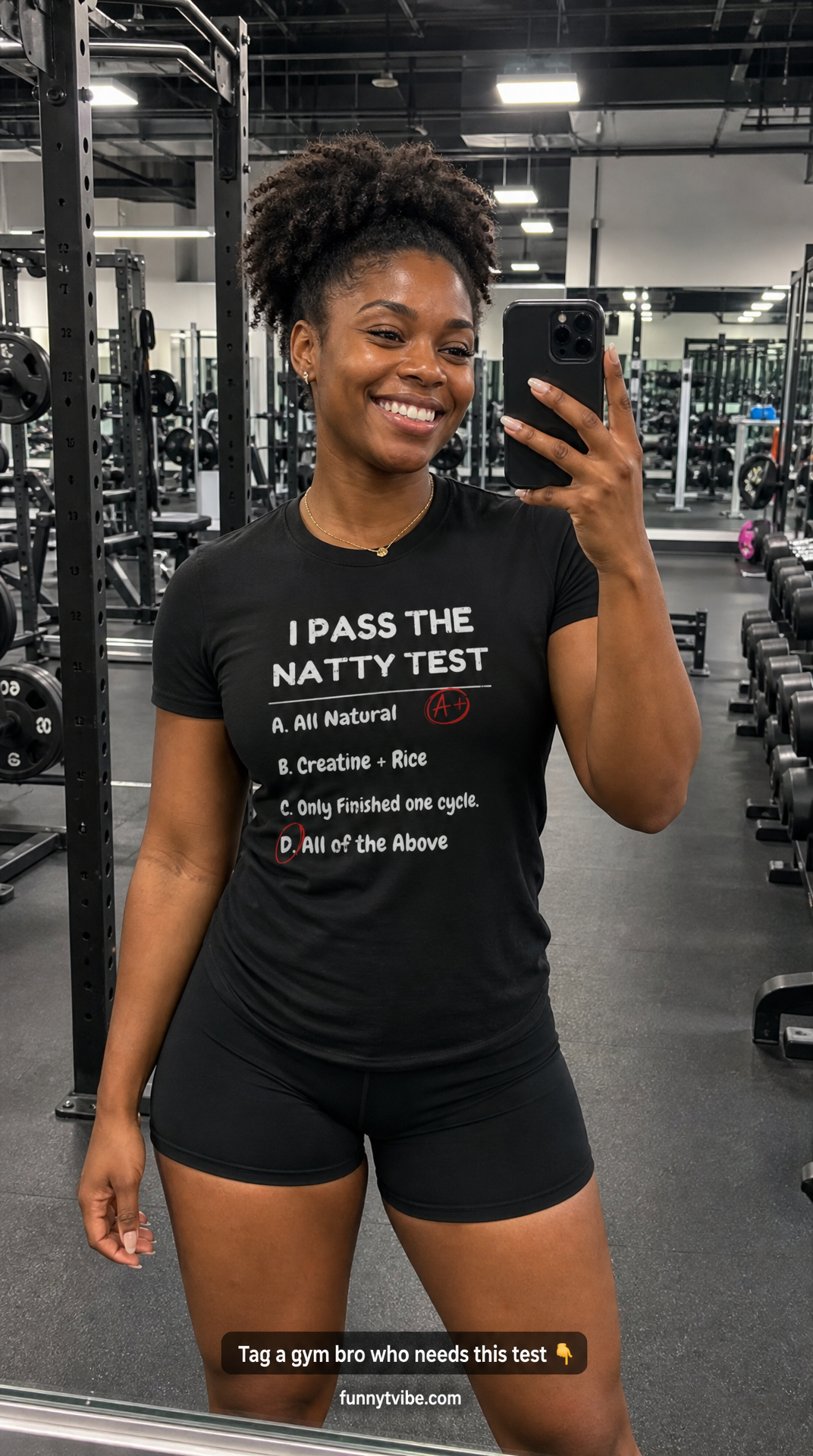 Distressed "I Pass the Natty Test" Funny Unisex T-Shirt | Fitness & Gym Gift