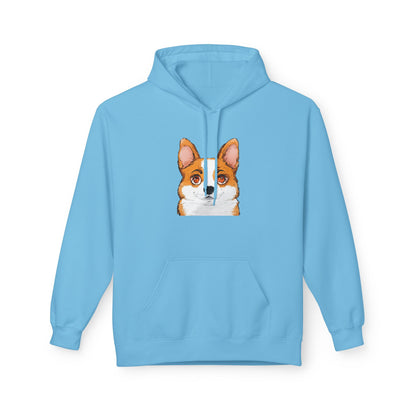Corgi Hoodie, Corgi Face Pullover Cute Pembroke Welsh Corgi Hoodie for Dog Lovers