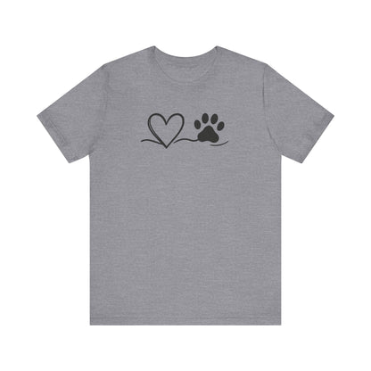 Pet Lover Heart T-Shirt | Unisex Dog Adoption Tee & Pet Owner Gift