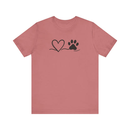 Pet Lover Heart T-Shirt | Unisex Dog Adoption Tee & Pet Owner Gift