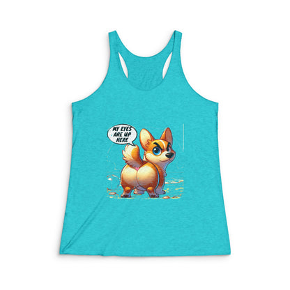 Corgi Humor Racerback Tank Top | Women's Funny Pet Lover Gift
