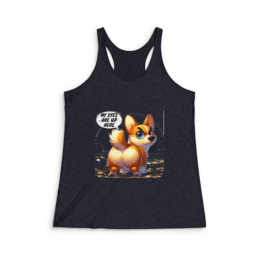 Corgi Humor Racerback Tank Top | Women's Funny Pet Lover Gift