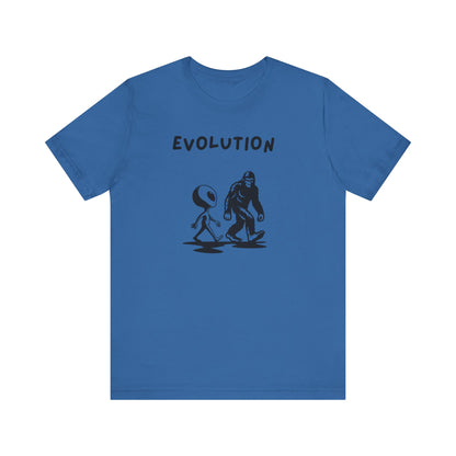 Funny Alien Evolution T-Shirt | Conspiracy Theory Graphic Tee, Unisex Sci-Fi Lover Gift