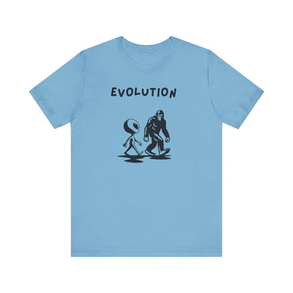 Funny Alien Evolution T-Shirt | Conspiracy Theory Graphic Tee, Unisex Sci-Fi Lover Gift