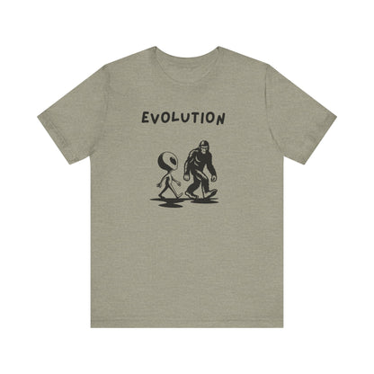 Funny Alien Evolution T-Shirt | Conspiracy Theory Graphic Tee, Unisex Sci-Fi Lover Gift