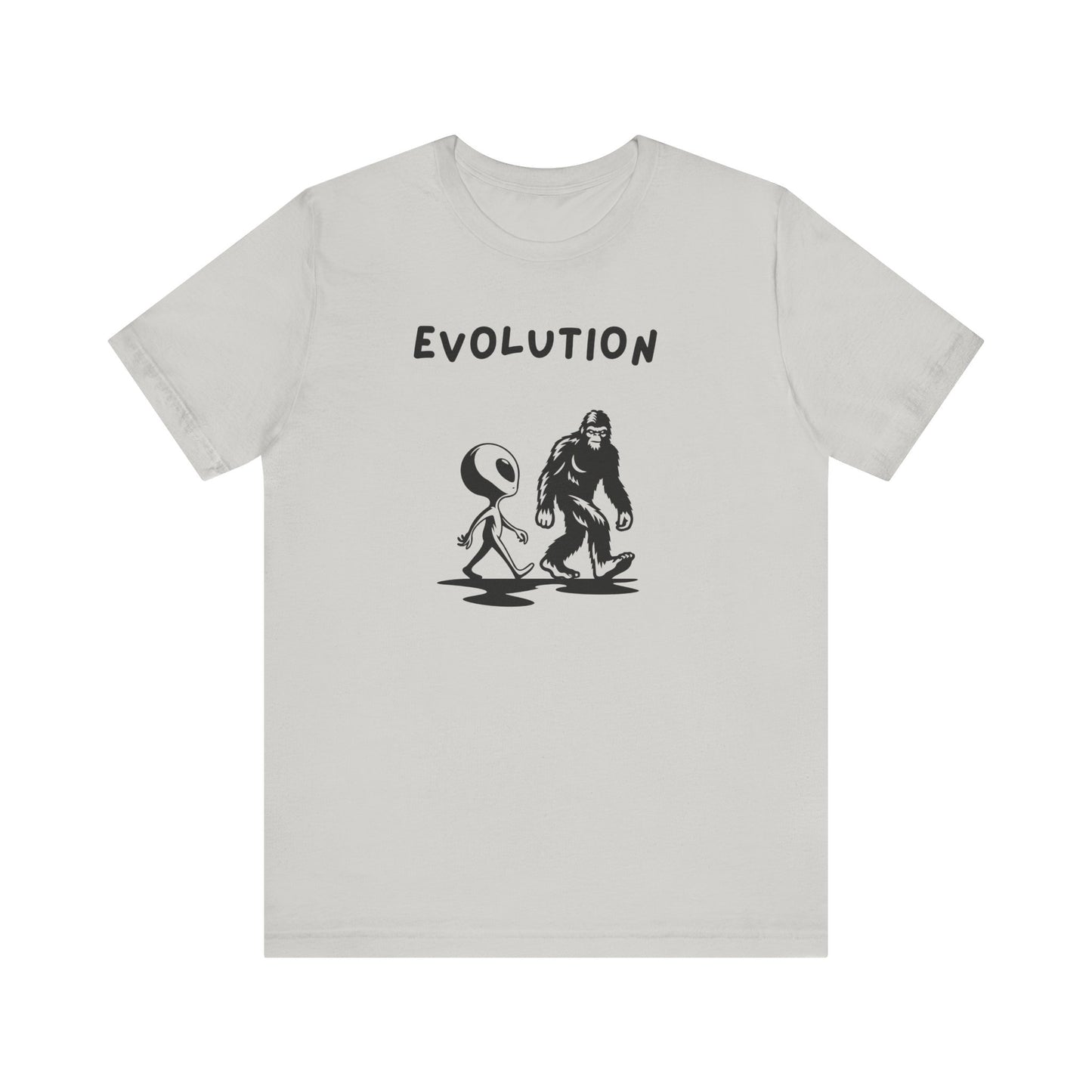 Bigfoot & Alien Evolution T-Shirt | Funny Sci-Fi & Cryptid Graphic Tee