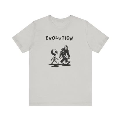 Funny Alien Evolution T-Shirt | Conspiracy Theory Graphic Tee, Unisex Sci-Fi Lover Gift