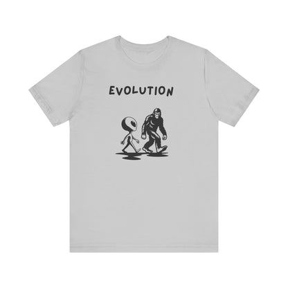 Funny Alien Evolution T-Shirt | Conspiracy Theory Graphic Tee, Unisex Sci-Fi Lover Gift