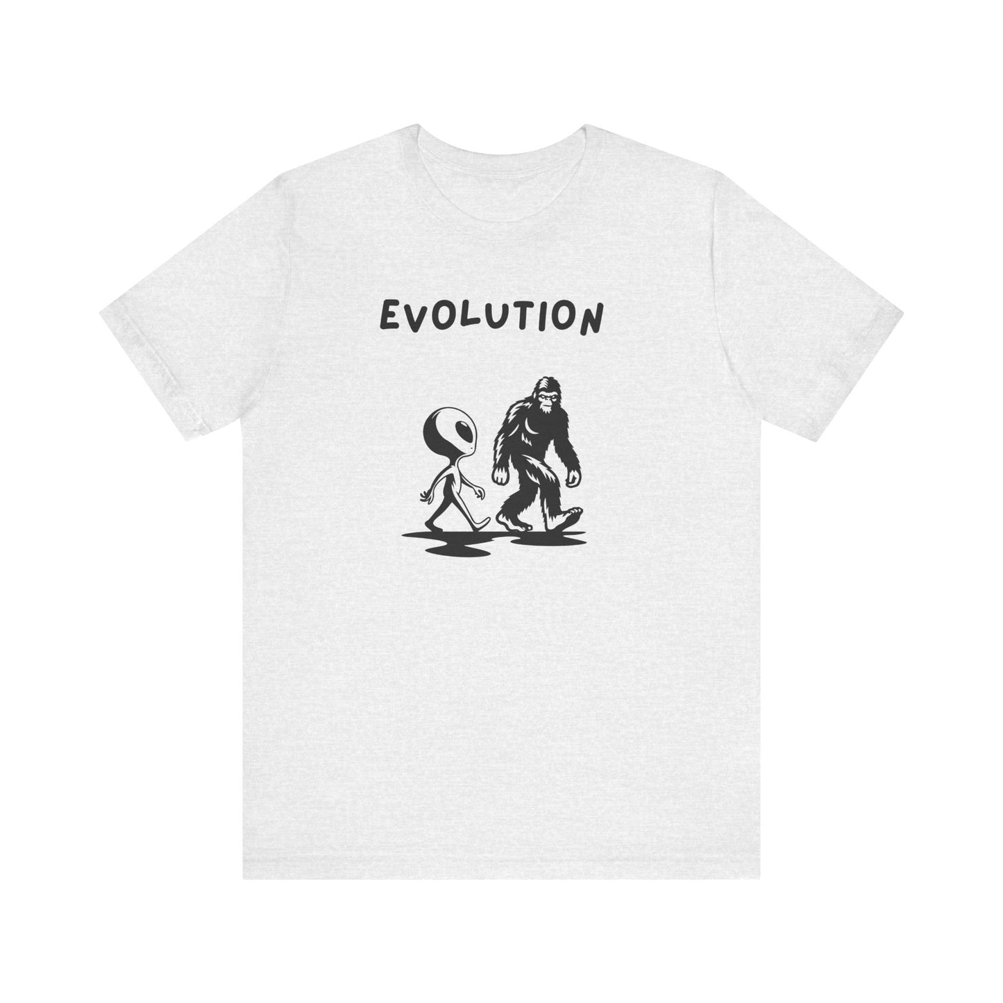 Bigfoot & Alien Evolution T-Shirt | Funny Sci-Fi & Cryptid Graphic Tee