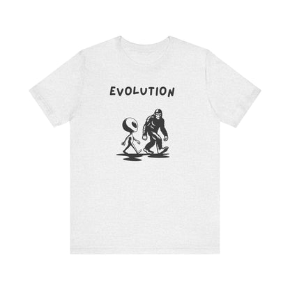 Funny Alien Evolution T-Shirt | Conspiracy Theory Graphic Tee, Unisex Sci-Fi Lover Gift