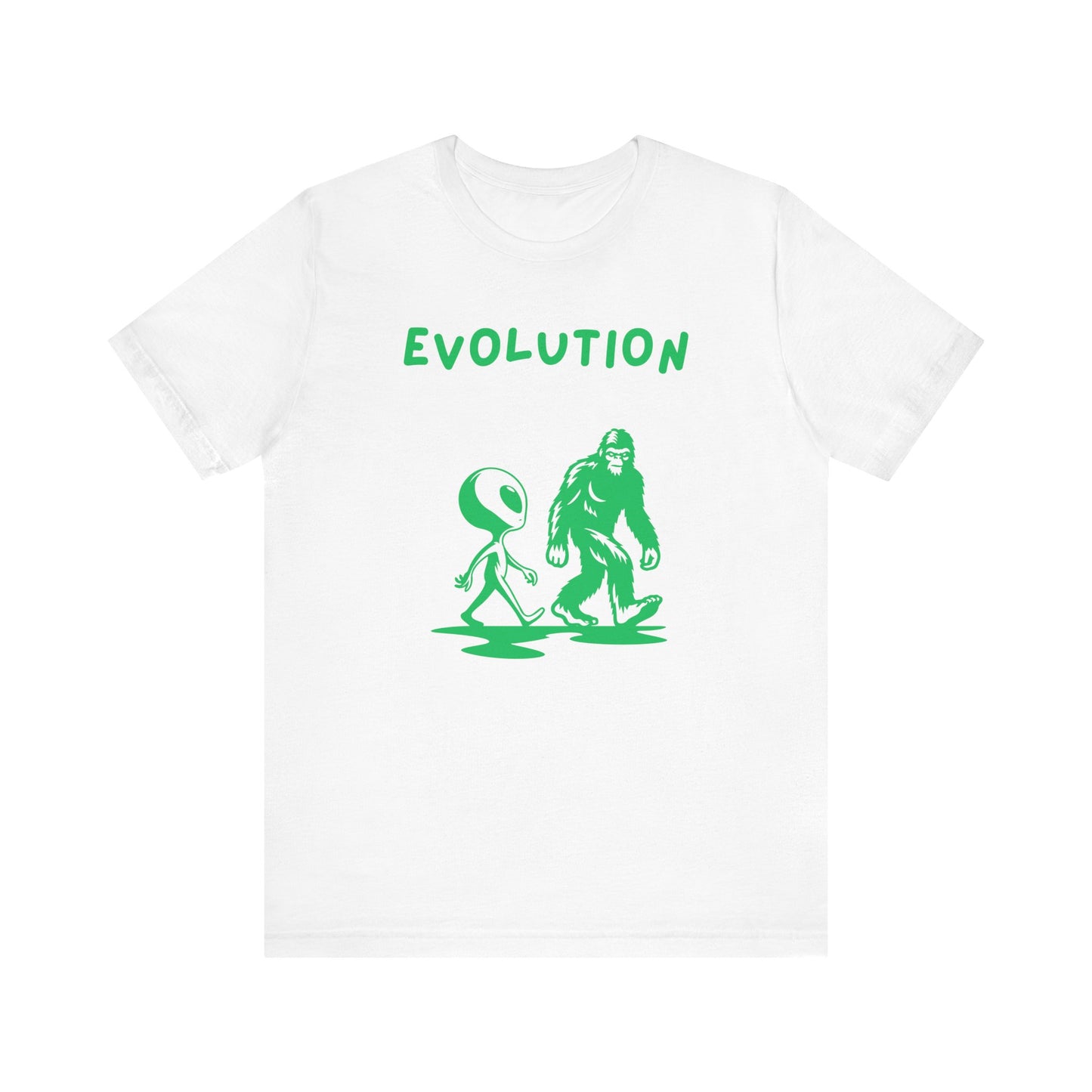 Bigfoot & Alien Evolution T-Shirt | Funny Sci-Fi & Cryptid Graphic Tee