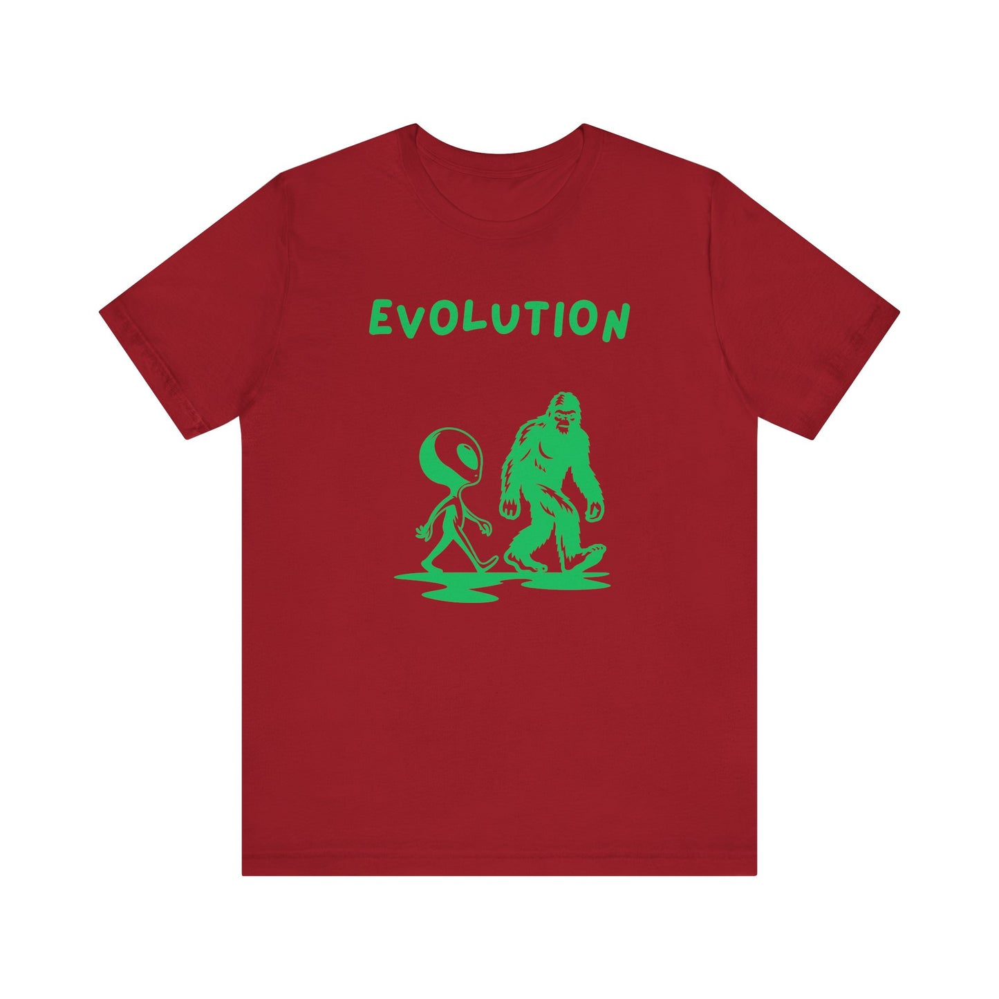 Bigfoot & Alien Evolution T-Shirt | Funny Sci-Fi & Cryptid Graphic Tee